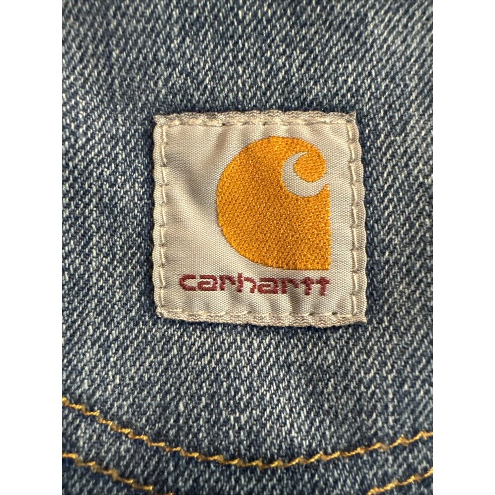 Carhartt 101483 968 Relaxed Fit Denim Blue Work Jeans Work Pants Men's 36x30 - Picture 2 of 7